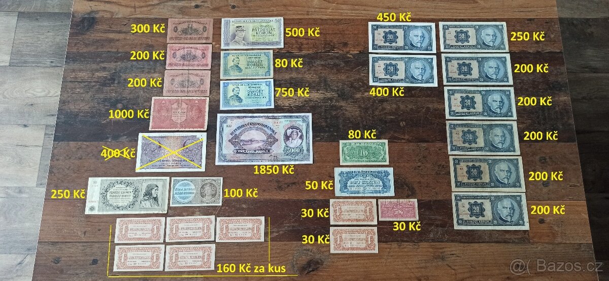 Bankovky a státovky 1919-1945, ČSR. Protektorát.
