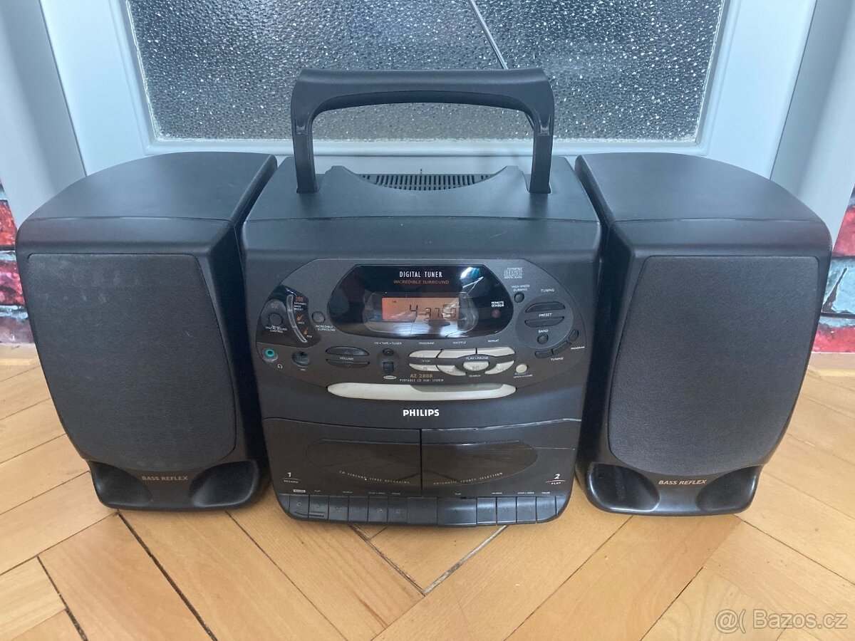 Značková věž Philips AZ 2808 - funkční rádio a CD