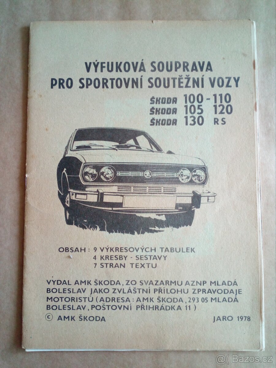 Výfuková souprava pro sportovní soutěžní vozy ŠKODA