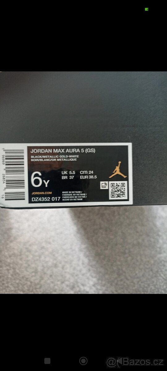 Tenisky Nike air Jordan Max Aura 5 velikost 38, 5