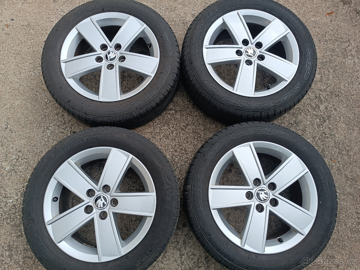 Fabia / Rapid - alu 6x15 et38 + letní 185/60/15