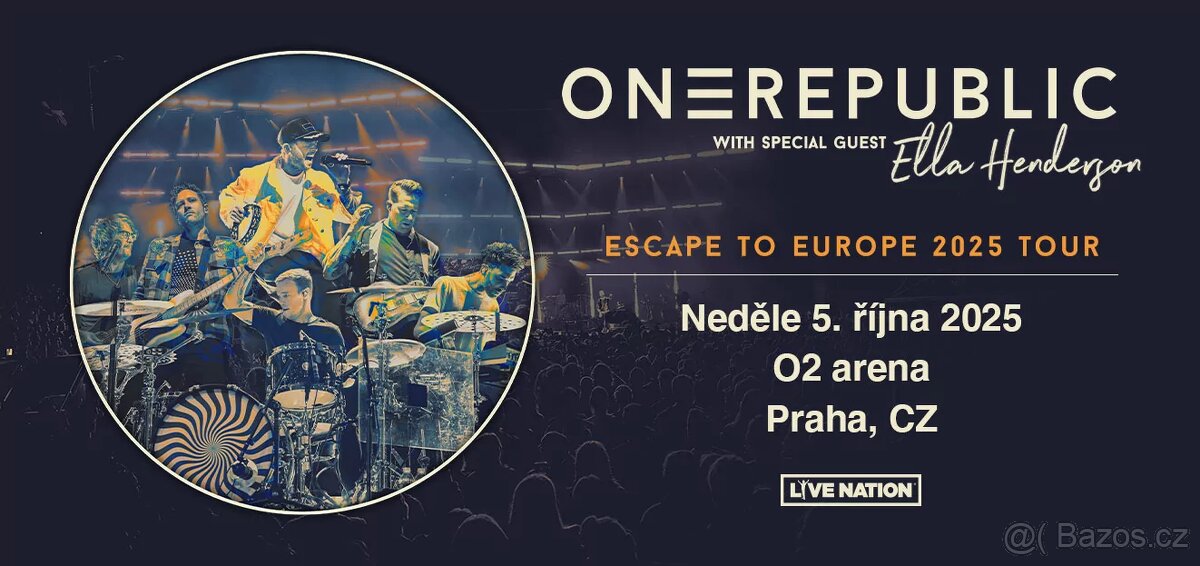 ❗️Prodám LÍSTKY NA ONE REPUBLIC dnes v Praze❗️