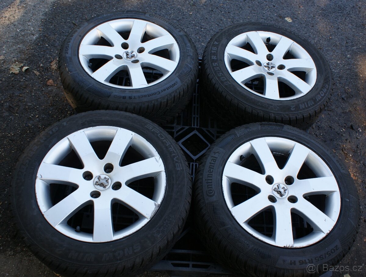 kola alu Peugeot a Citroen 4x108 16 zimni pneu