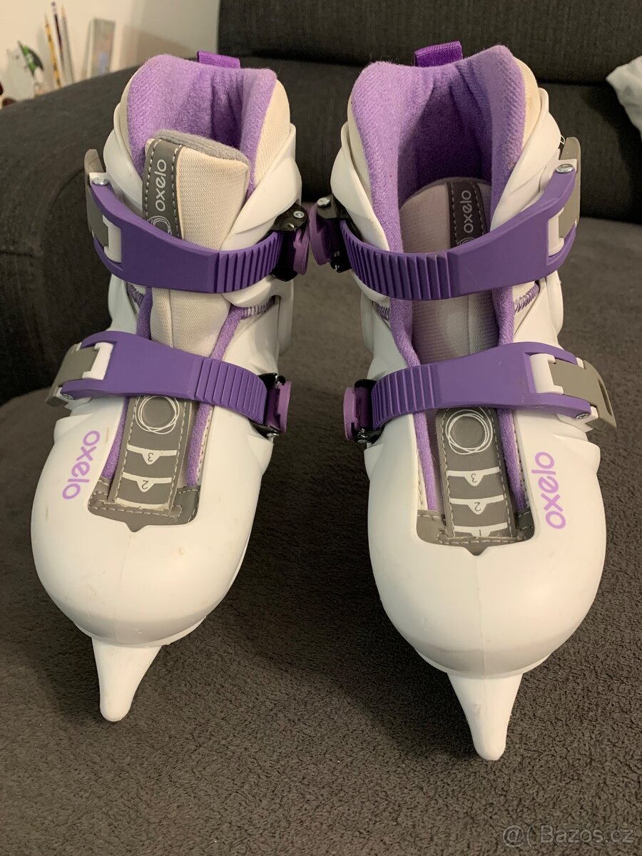Dětské/dívčí nastavitelné brusle Oxelo, vel. 26-28