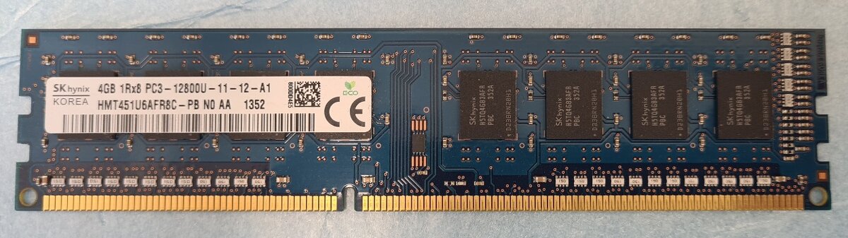 SK Hynix DDR3 4GB 1Rx8 PC3-12800U-11-12-A1