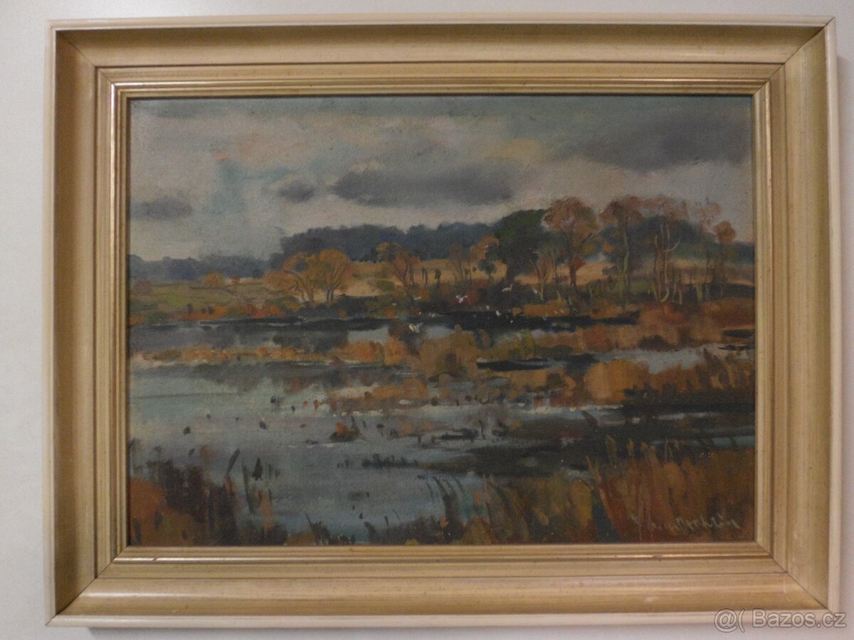 Obraz Rašeliniště sig. Karel Stehlík 1912- 1985