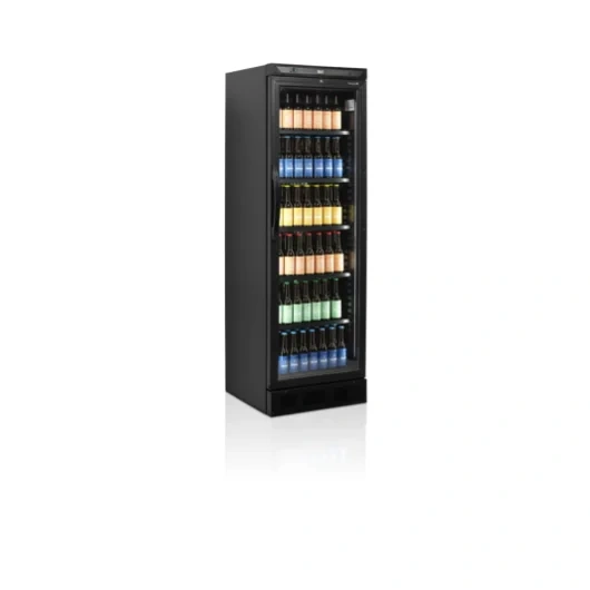 Prosklená lednice CEV425 Black Tefcold
