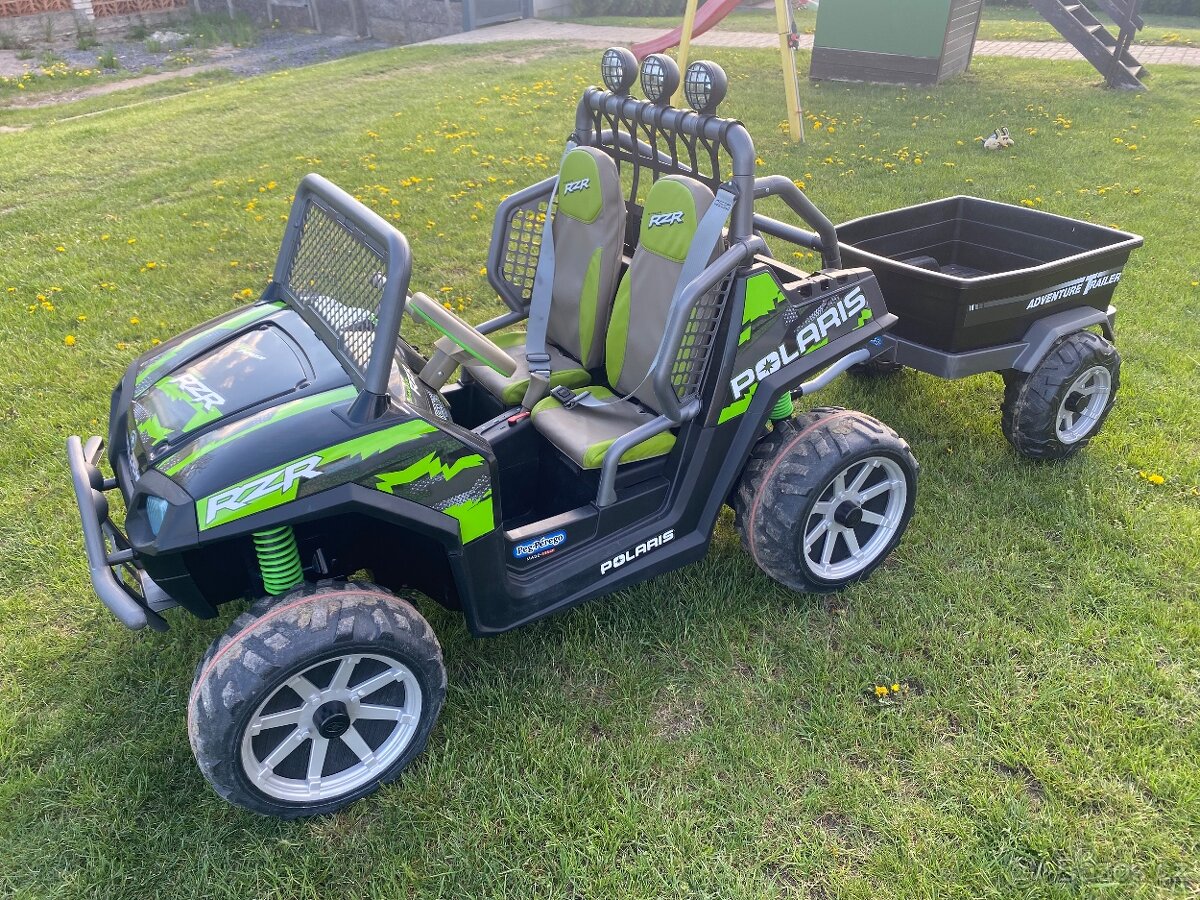 Elektrické auto + přívěs Peg-Pérego 24v