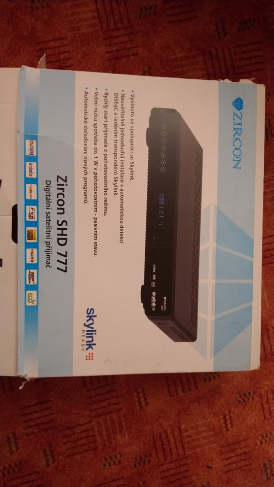 Digitální satelitní přijímač Zircon SHD 777 NEZASÍLÁM