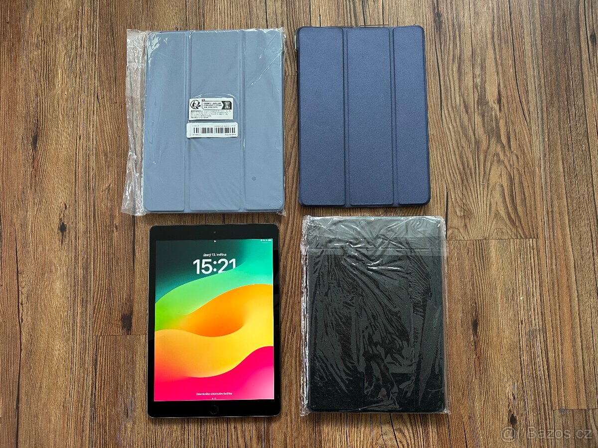 iPad 8 + 3 obaly + nabíječka - zánovní