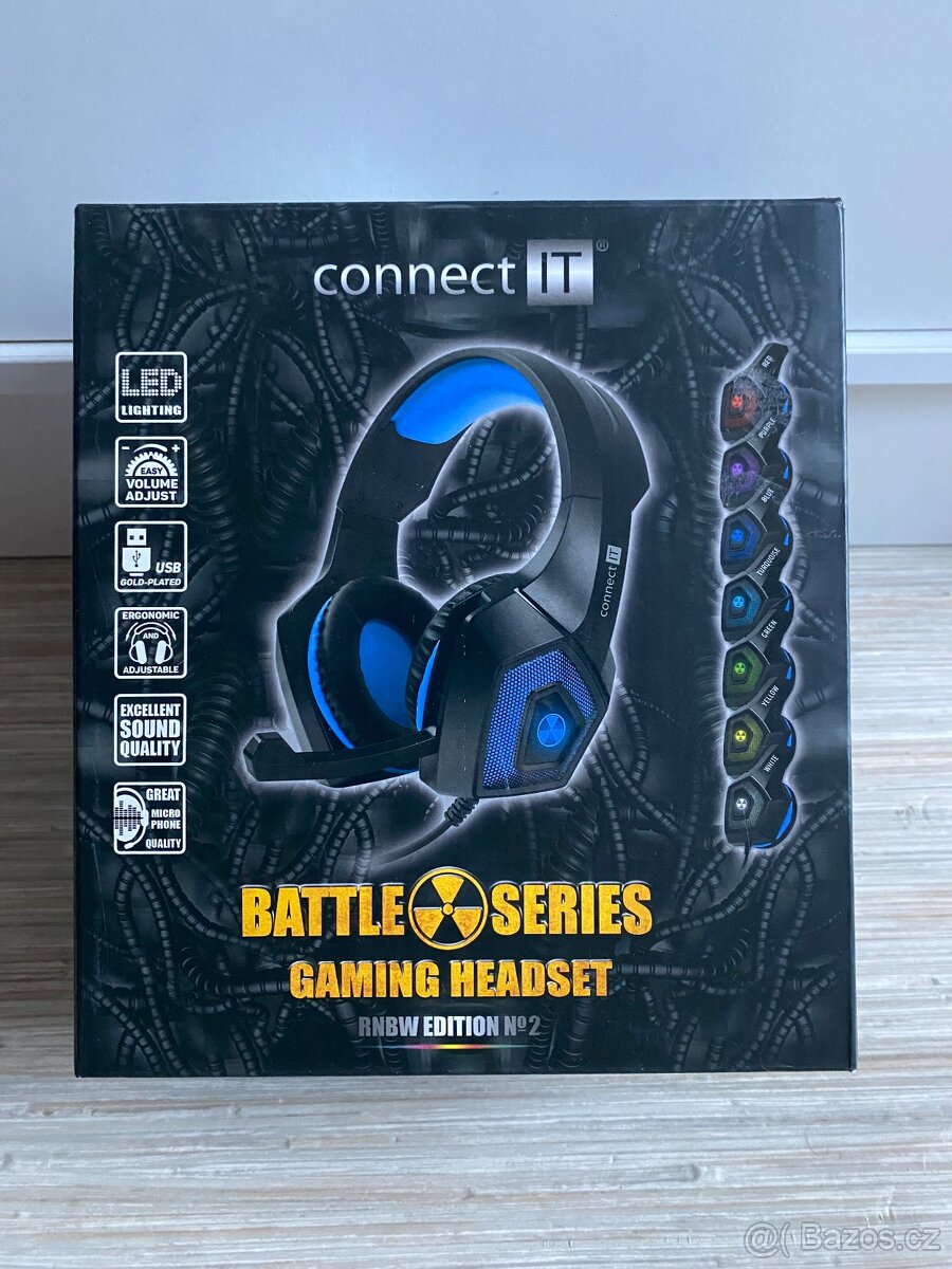 Nové nepoužívané funkční herní sluchátka Connect IT - battle