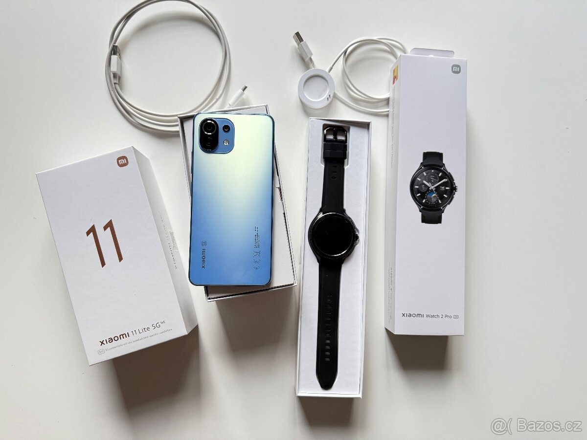Telefon Xiaomi 11 lite 5G a hodinky Xiaomi Watch 2 Pro