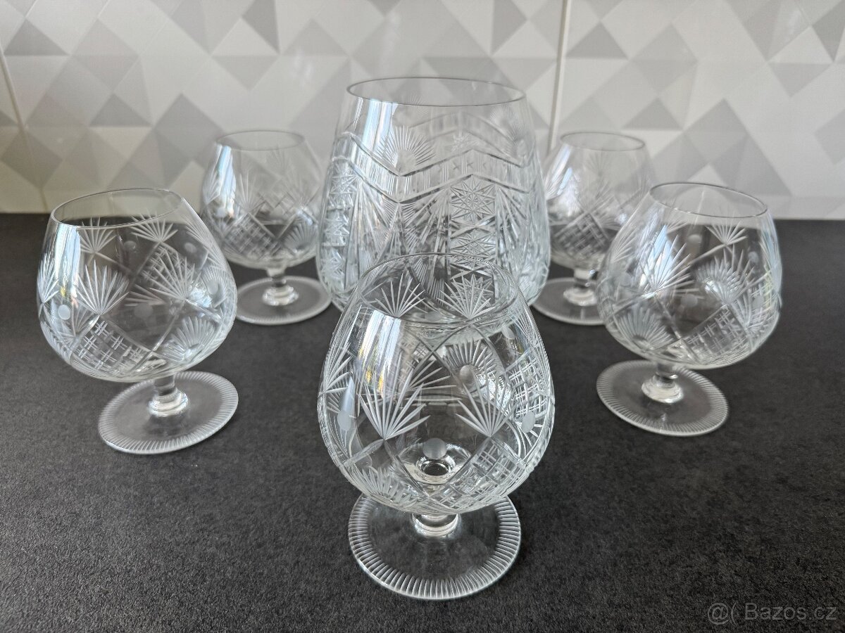 Set broušeného skla