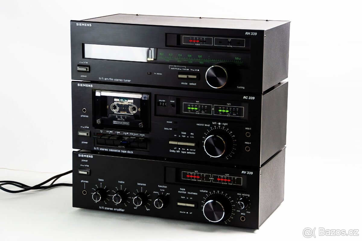 SIEMENS ,,339” zostava / zosilňovač, tapedeck, tuner