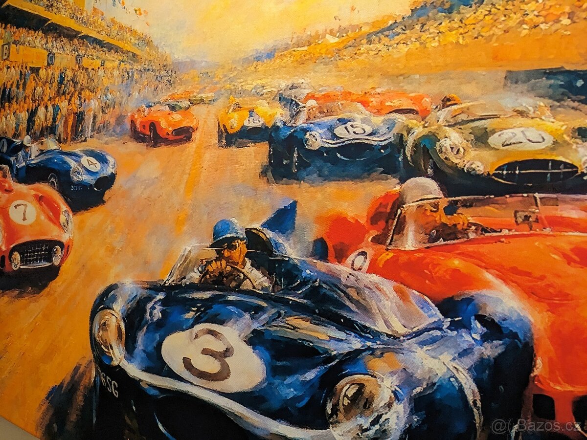 Prodám nový obraz Le Mans obří formát 195x 95cm