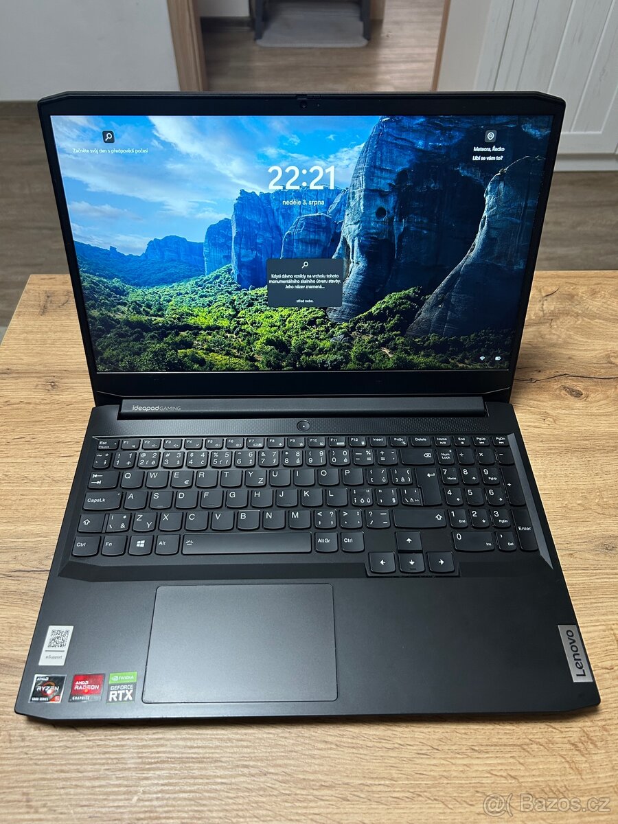 Lenovo ideapad gaming 3, AMD 5600H, NVIDIA 3050, 16GB RAM
