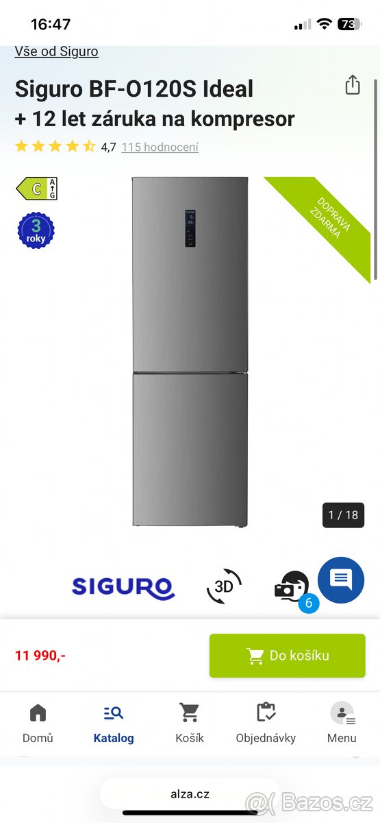 Lednice Siguro BF-O120S Ideal
