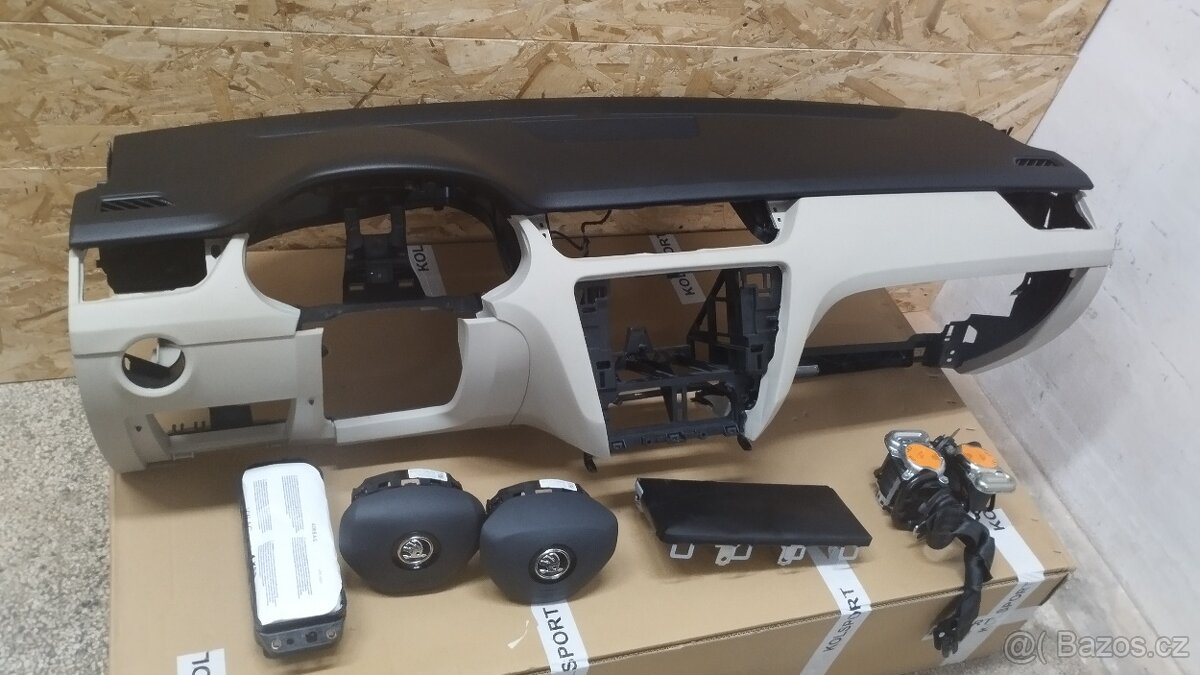 Airbagová sada Škoda Octavia 3 béžová