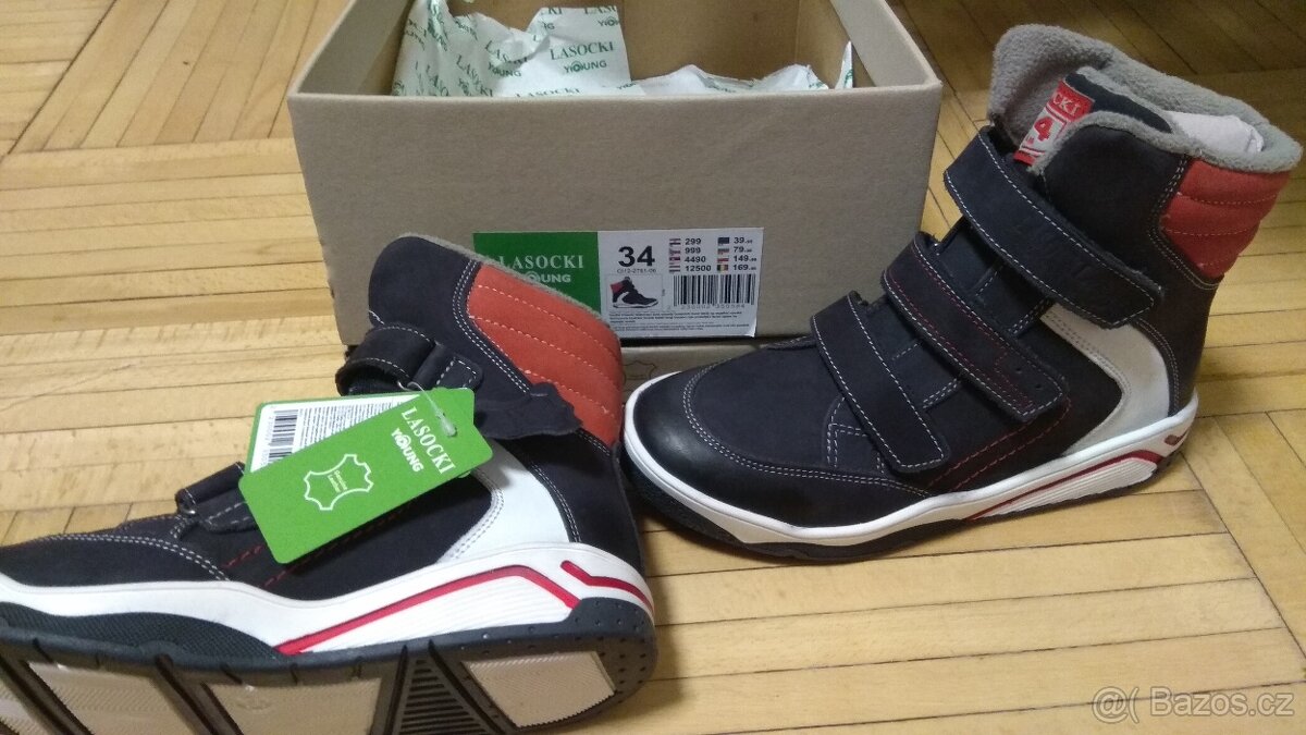 LASOCKI boty vel. 34 kožené kotníkové_JAKO NOVÉ