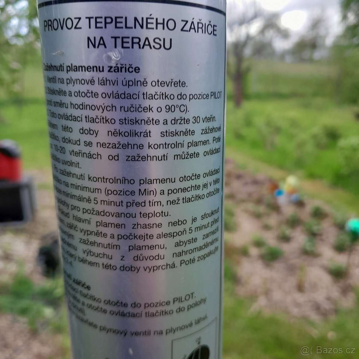 Plynový terasový zářič