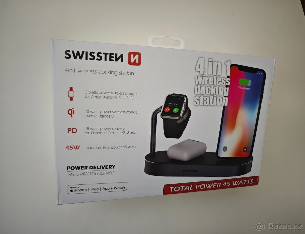 Bezdrátový nabíjecí stojánek pro Apple