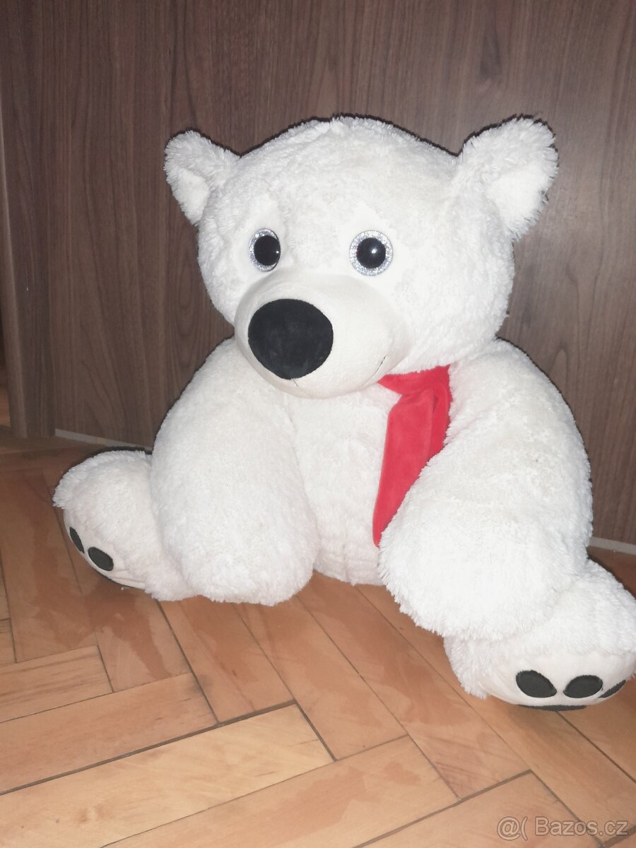 Plyšová hračka bílý medvěd 65cm Sleva