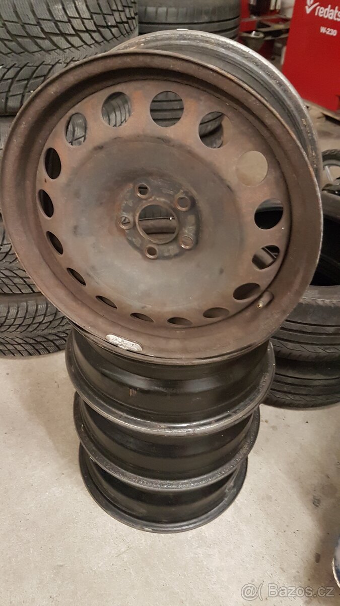 Ocelove plechove disky kola 16" roztec 5x98
