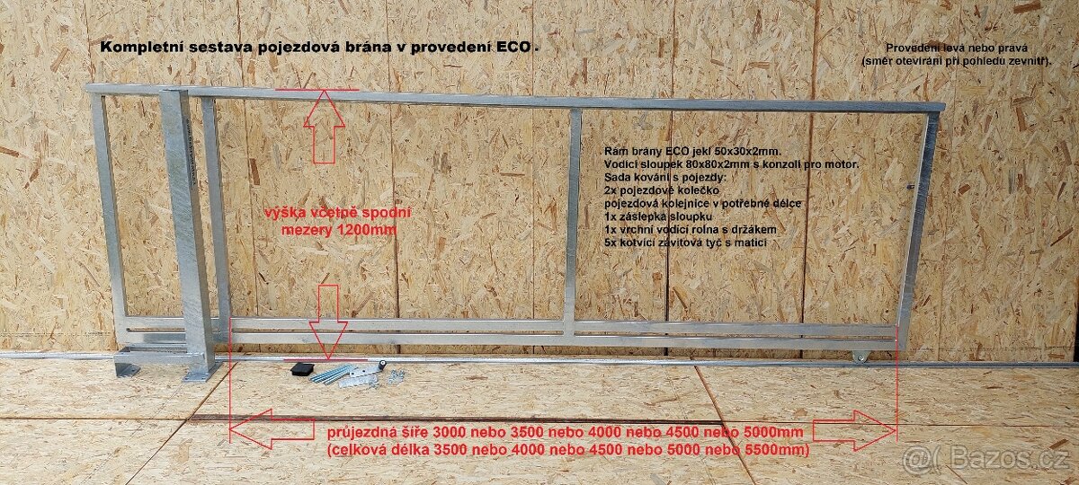 Posuvná pojezdová brána ECO