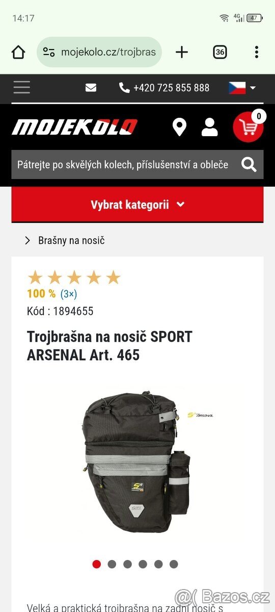 Brašny na kolo Sport Arsenal+nosič