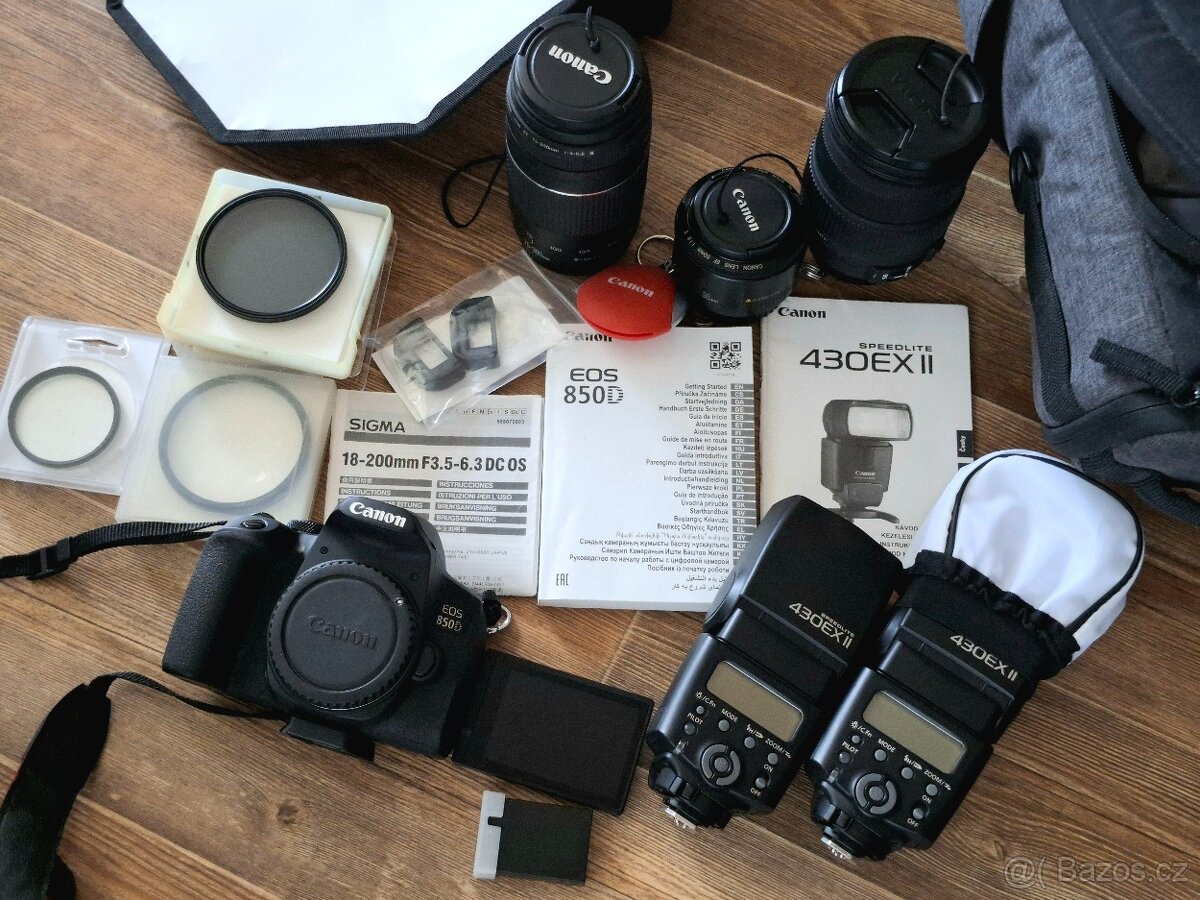 Celá fotografická výbava Canon