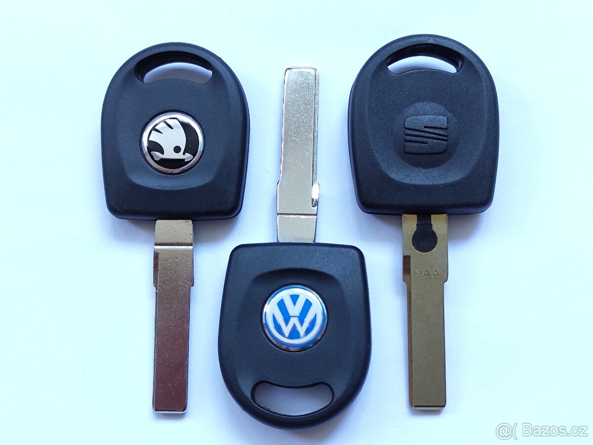 Klíč Škoda Volkswagen Audi Seat HU66 ID48 Klíč = 150kč. Kl