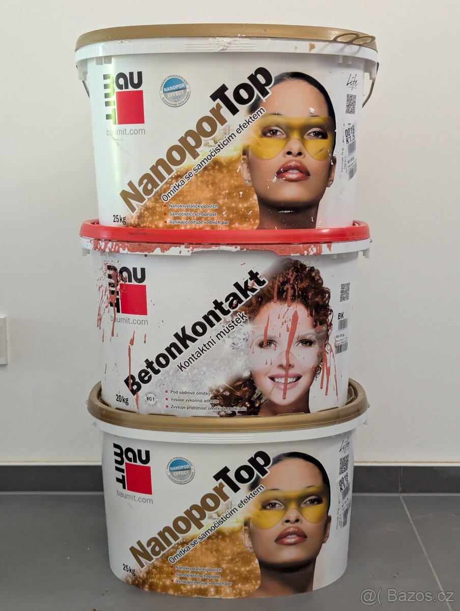 Fasádní omítka Baumit NanoporTop bílá