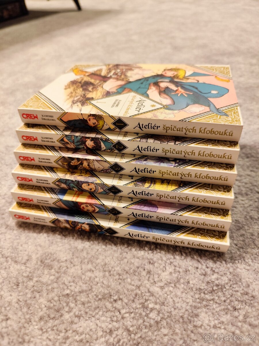 Set knih (mang) Ateliér špičatých klobouků díly 1-6
