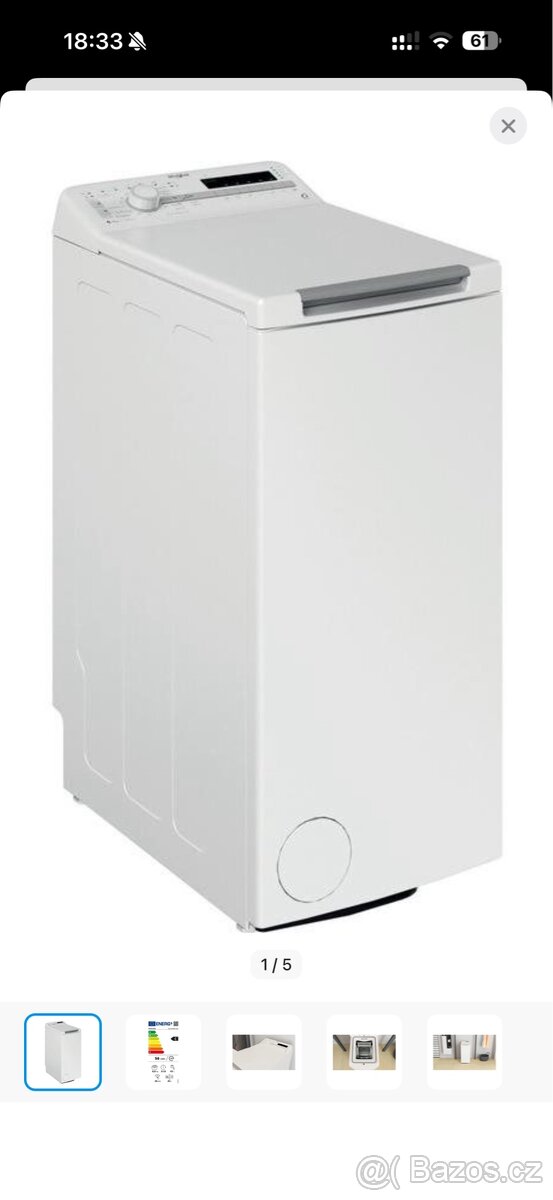 WHIRLPOOL TDLR 6240SS EU/N záruka