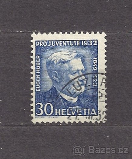 Švýcarsko 1932 raz Mi 265 Pro Juventute. E.Huber. - -