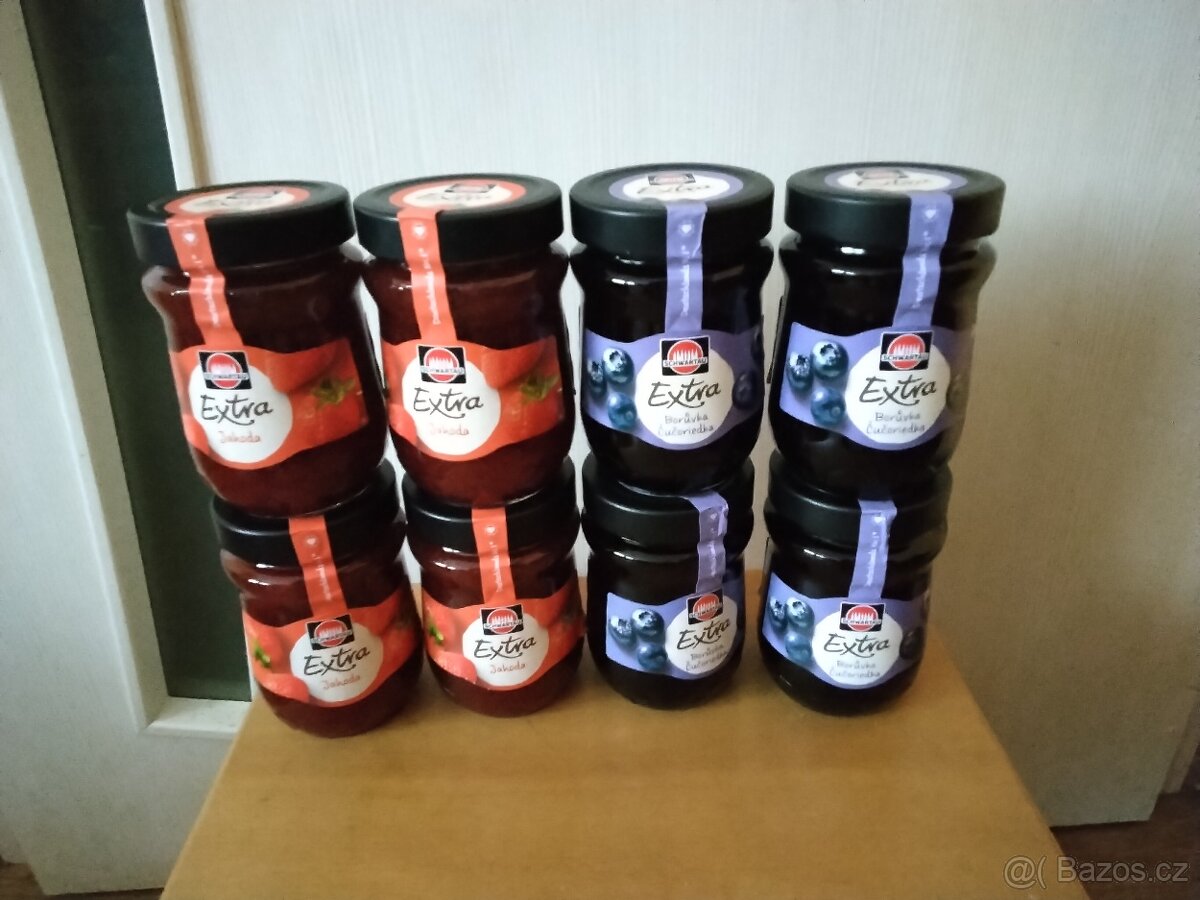 Marmelády Schwartau-8 ks jahoda & borůvka