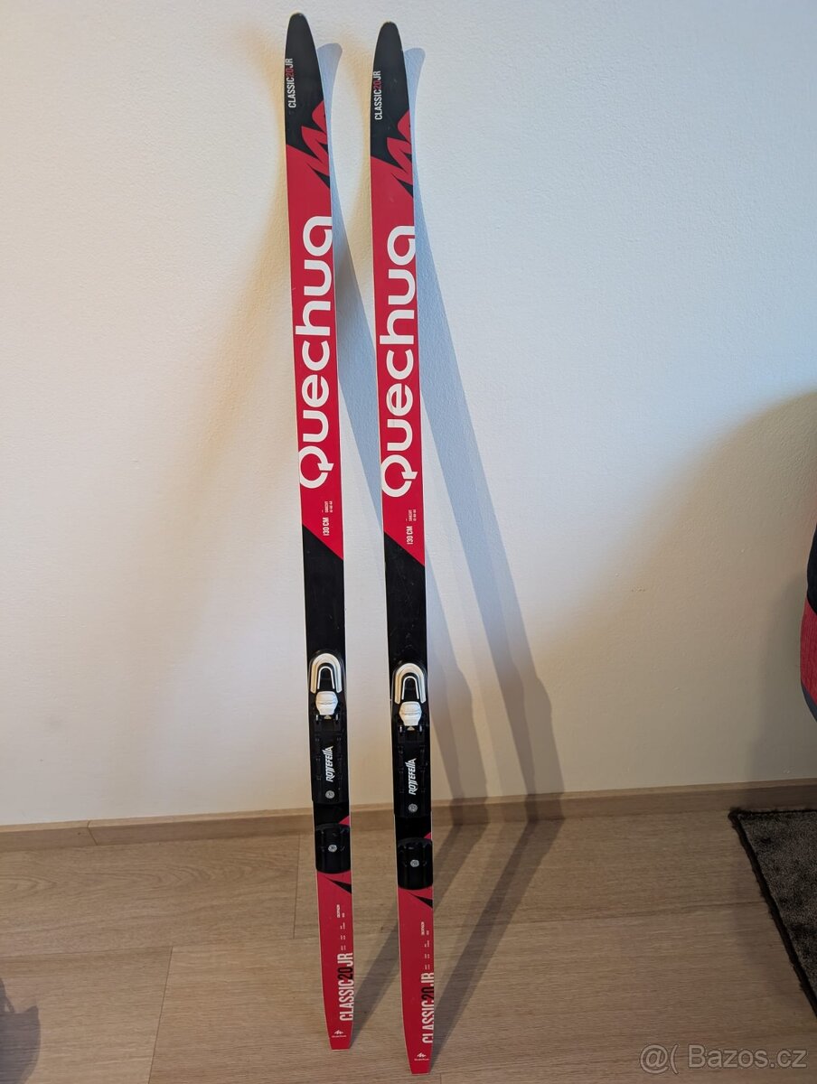 Dětské běžky 130 cm a boty 34 a 21,3 cm,vázání NNN,hůlky