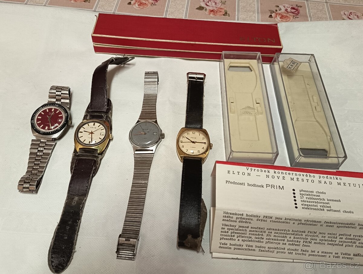4 x funkční hodinky Prim