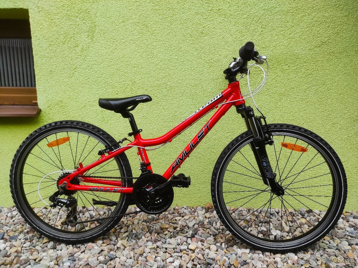 Značkové dětské kolo AMULET 24" (červená)