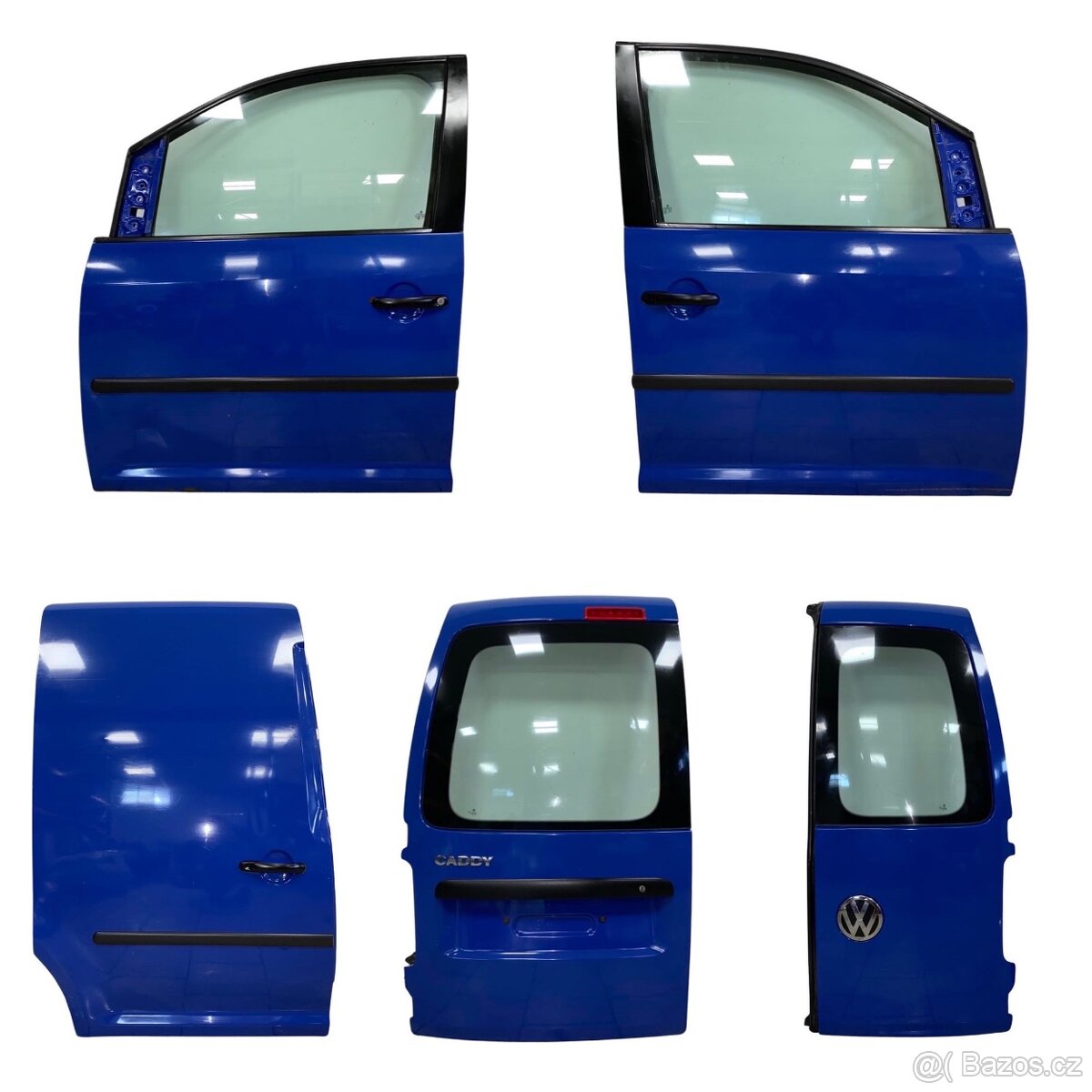 Všechny dveře modrá barva LA5C VW Caddy 2K r.v. 2009