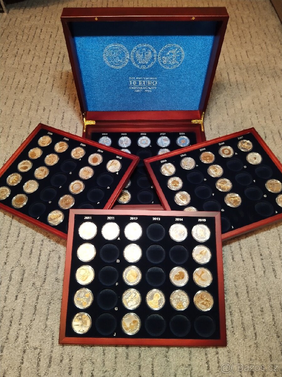 Stříbrné 10 euro mince