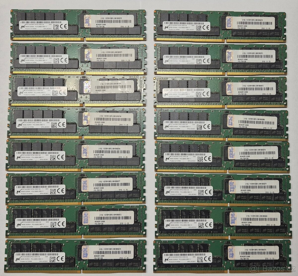 1TB RAM Micron DDR4 64GB 2S2Rx4 PC4-2666V
