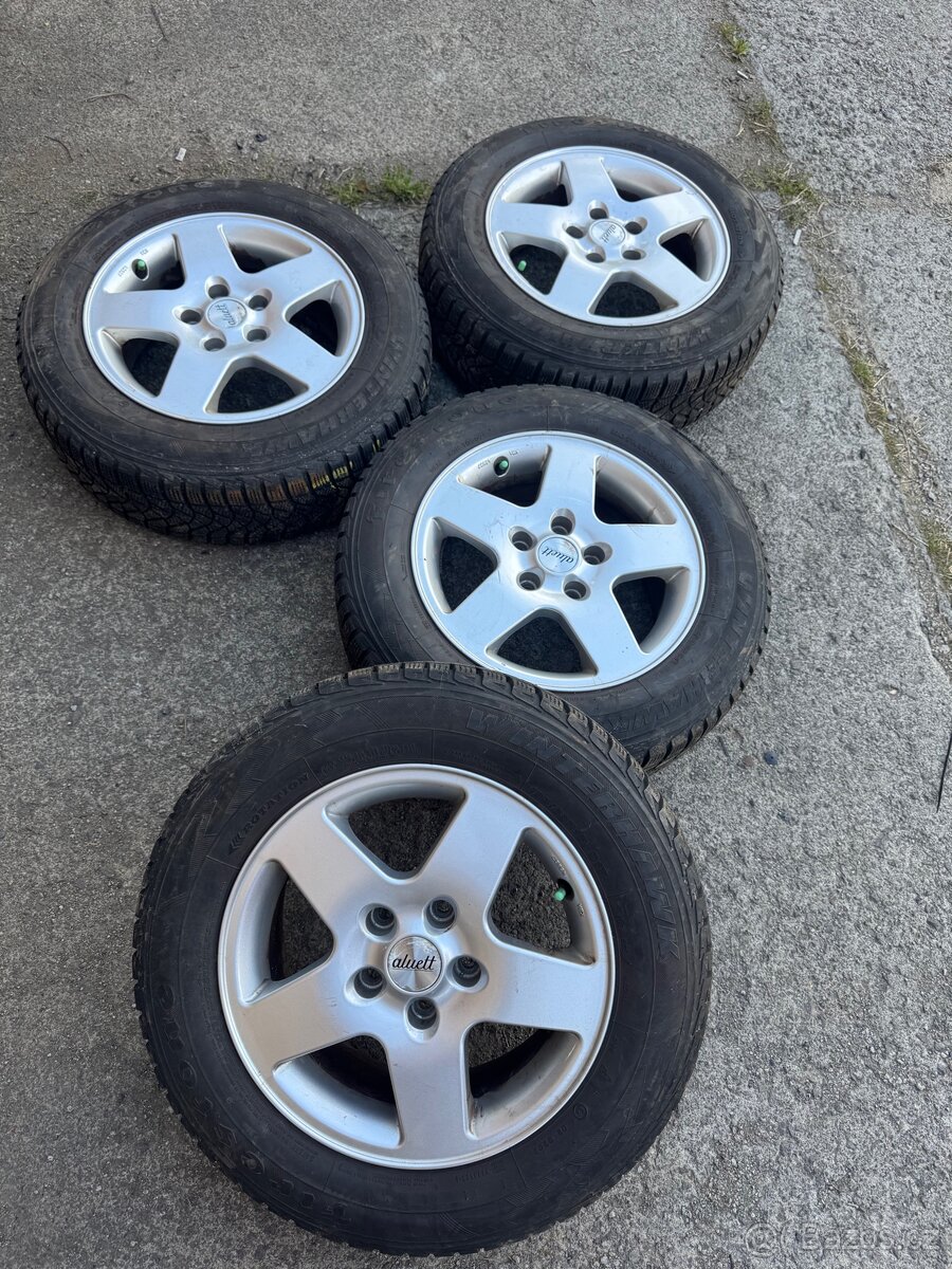 Alu kola r15 5x110 65.1 zimní pneu
