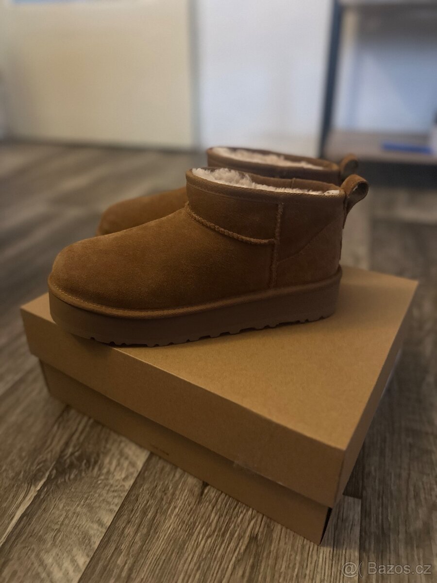 UGG Classic Ultra Mini Platform – Chestnut - nové