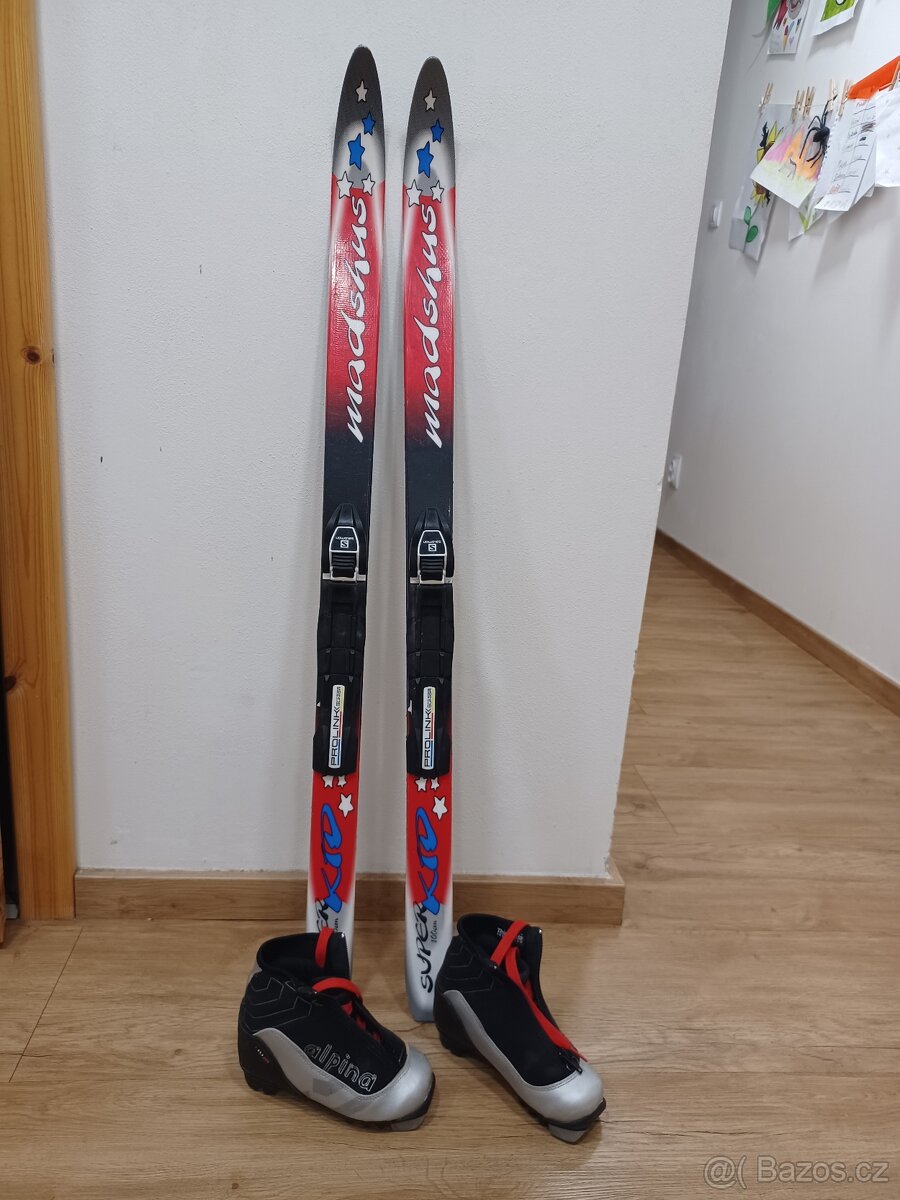 Bežky 100cm a běžkové Boty Alpina, vel. 29