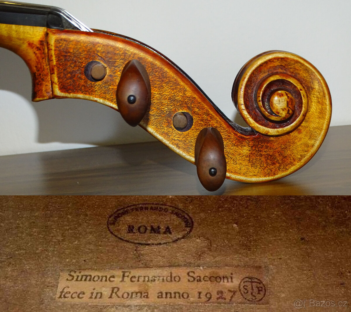 KRÁSNÉ VIOLONCELLO značené SIMONE FERNANDO SACCONI 1927