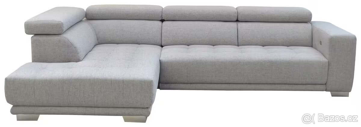 Xora ROHOVÁ SEDAČKA, textil, světle šedá