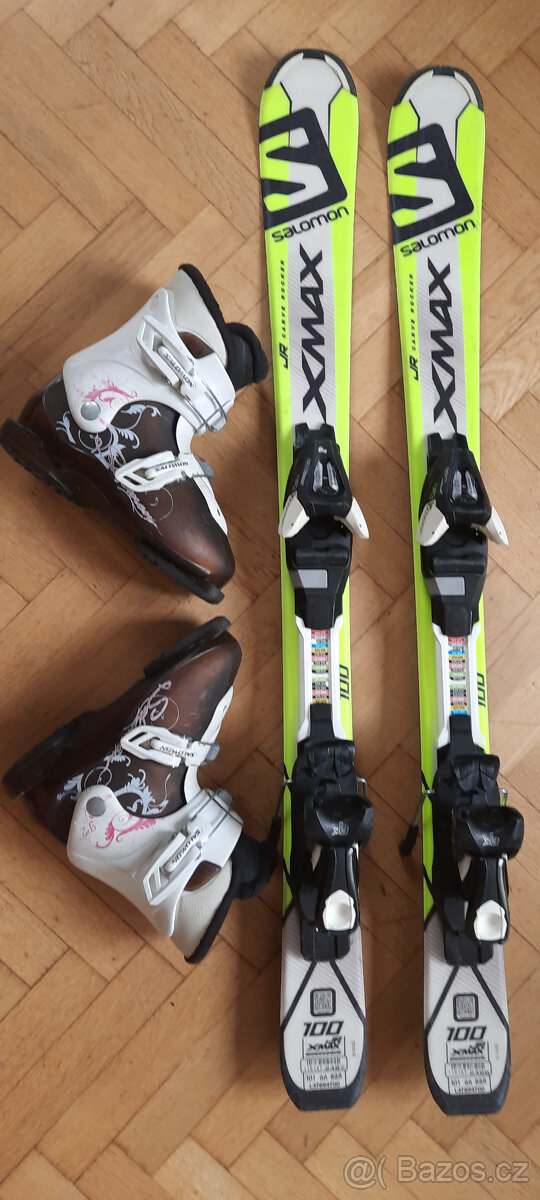 Dětské lyže Salomon 100 cm Boty Salomon 20/20,5 - 247 mm