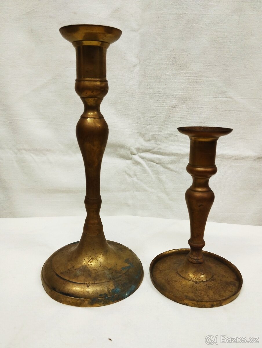 Prodám  mosazné svícny