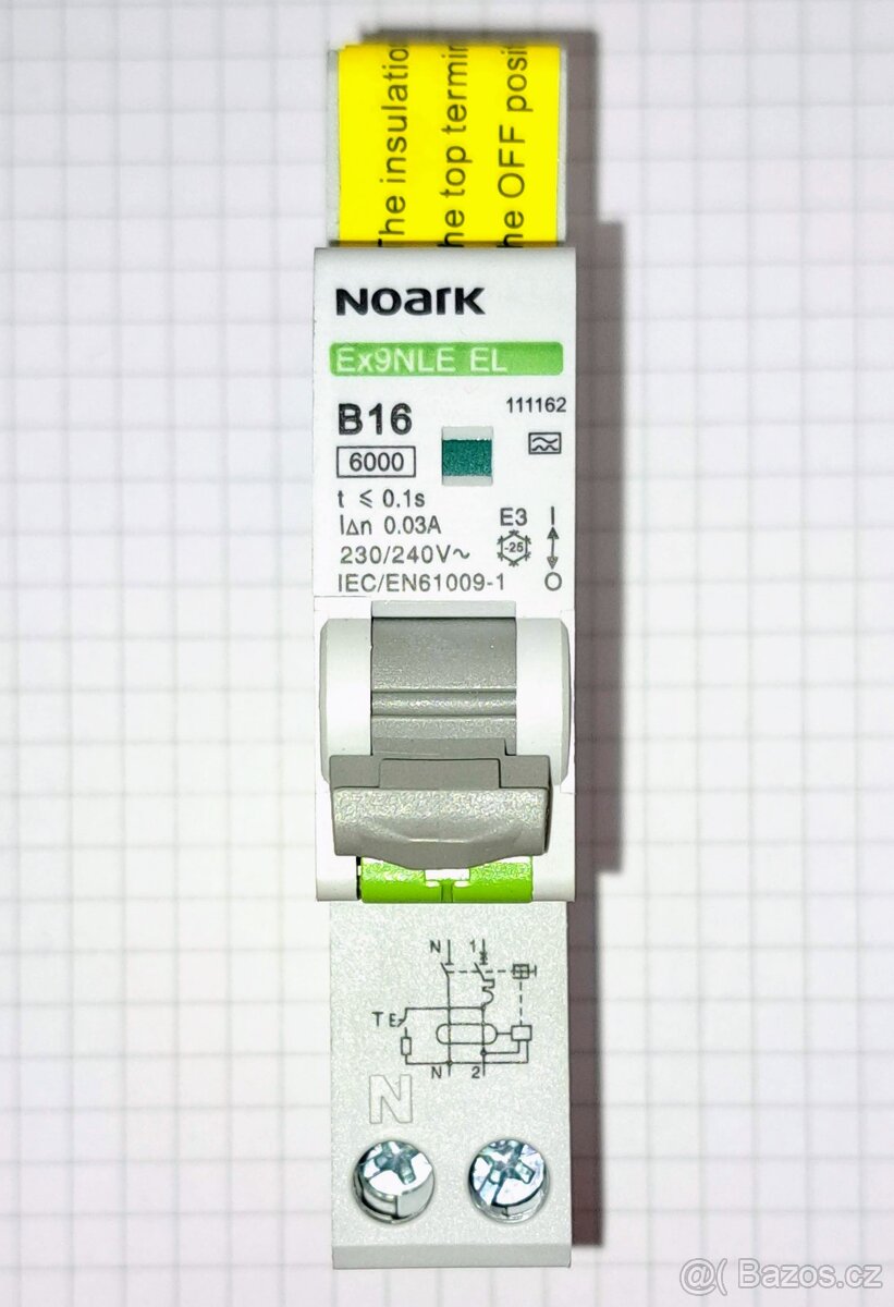 Kombi chránič Noark (111162) B16 A 30mA